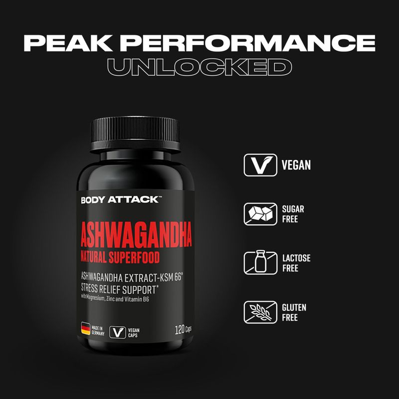 Body Attack Ashwagandha 120 kapsler